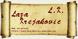 Laza Krejaković vizit kartica